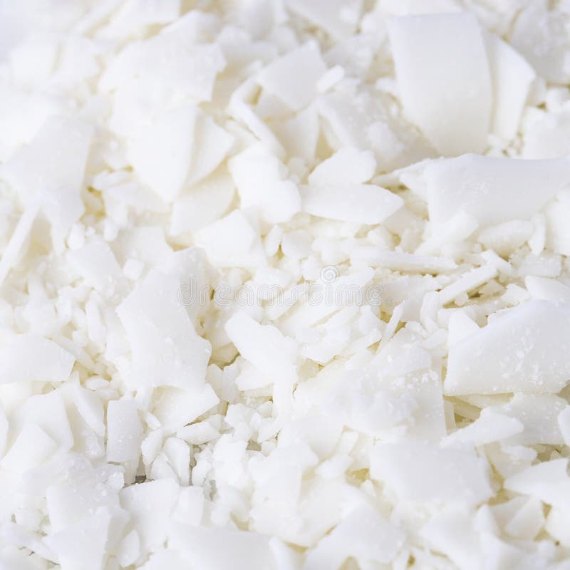 Close White Soy Wax Flakes Candle Stock Photo 2321225625