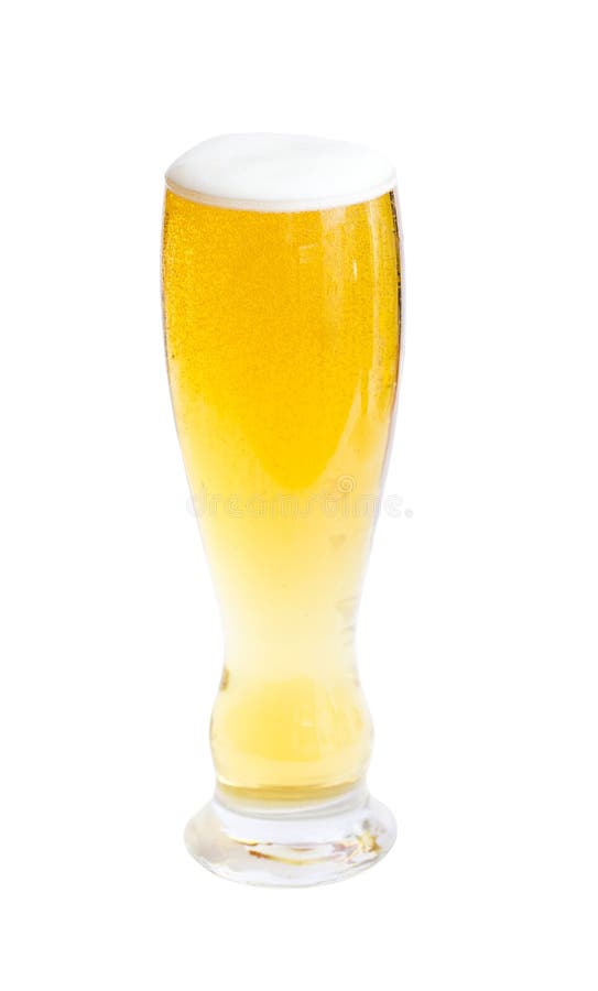 Full glass of beer isolated