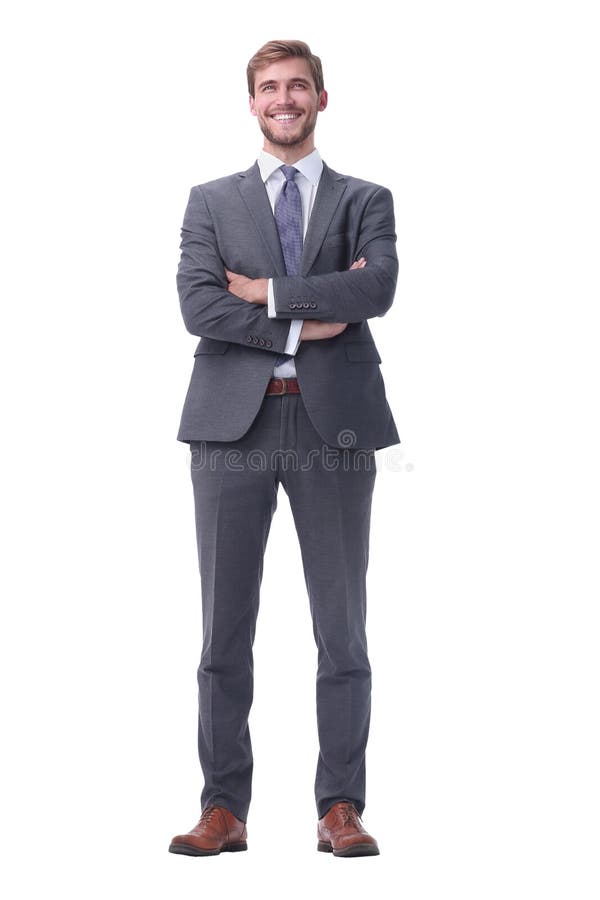 In full growth. portrait of a confident business man. isolated on white background. Full growth confident stock images, royalty-free photos and pictures