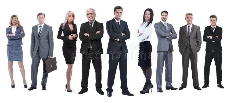 In full growth.professional business team isolated on white stock photos In full growth.professional business team isolated on white stock photos