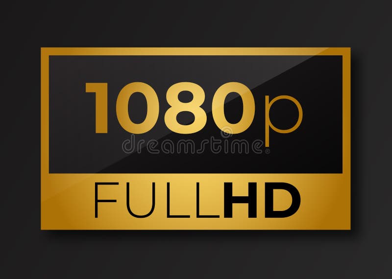 Full HD 1080p Icon Isolated Stock Illustration - Illustration of full ...