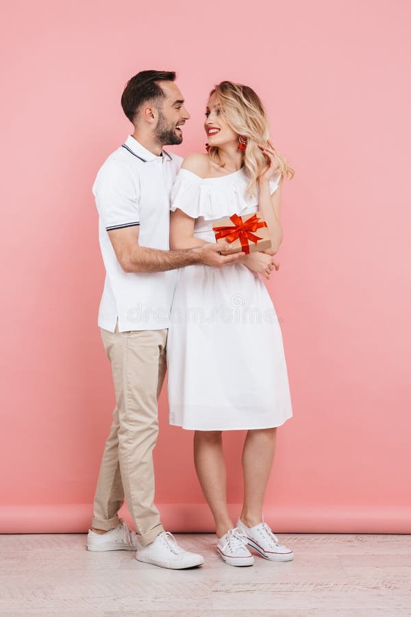 Full length of an attractive young couple standing together