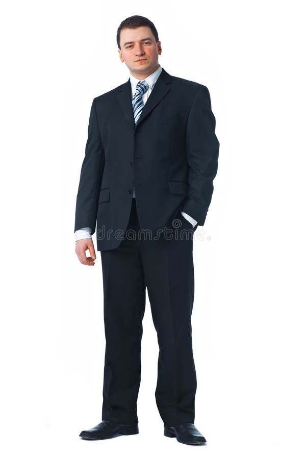 Full length of a confident young business man stock image
