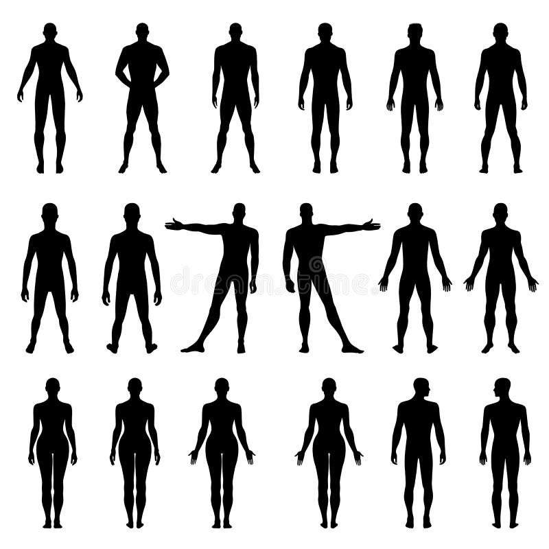 Human Body Outline Printable Front Back