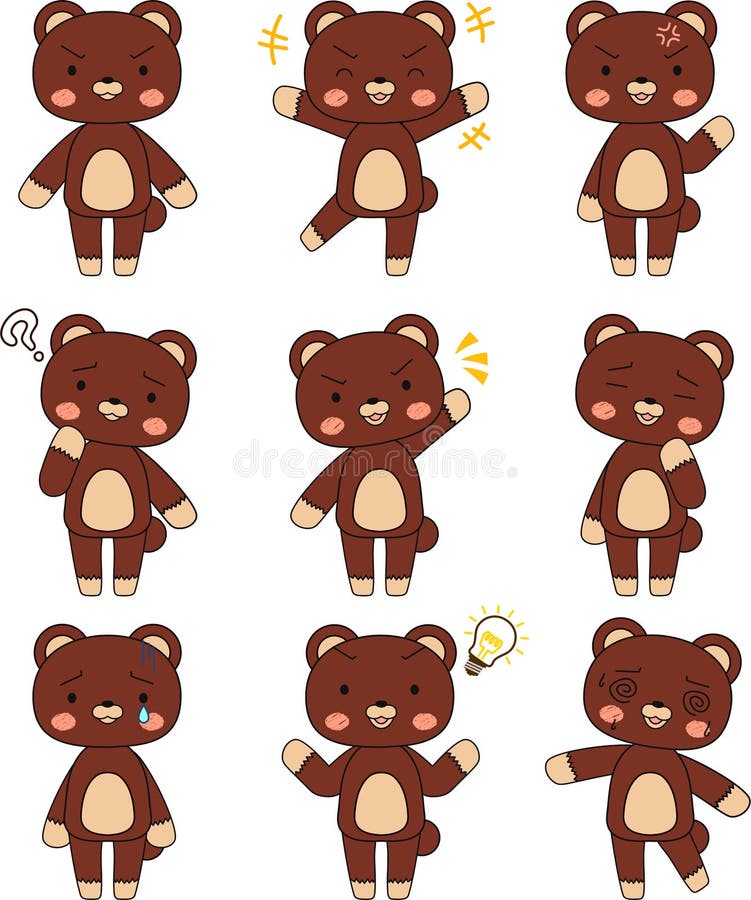 Cute Brown Bear Character Cartoon Stock Vector Illustration Of Icon Cute Brown Bear Character Cartoon Stock Vector Illustration Of Icon