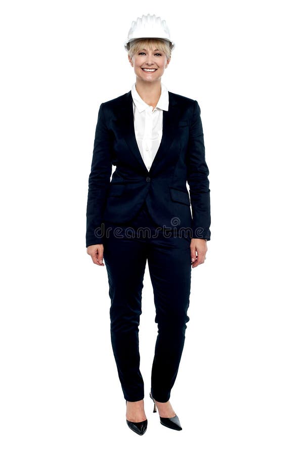 Full length portrait of a confident business architect stock image