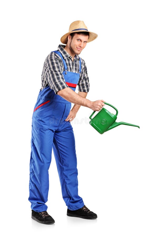 Full length portrait of a male gardener royalty free stock photography Full length portrait of a male gardener royalty free stock photography