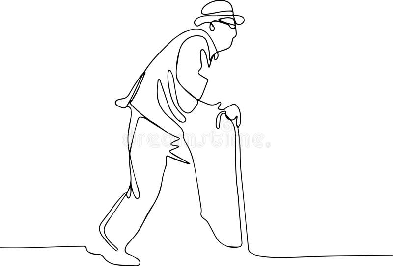 Drawing Walking Cane Stock Illustrations 710 Drawing Walking Cane