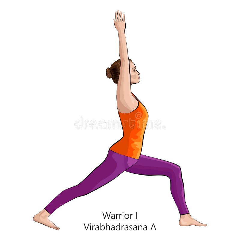 Yoga Warrior I Pose Stock Illustrations – 89 Yoga Warrior I Pose Stock  Illustrations, Vectors & Clipart - Dreamstime