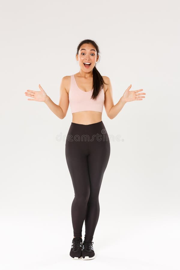 https://thumbs.dreamstime.com/b/full-length-surprised-amazed-female-athelte-asian-fitness-girl-sportsbra-leggings-looking-wondered-smiling-excited-195289567.jpg