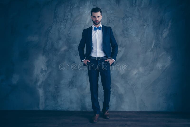 Full Lenth Photo of Charming Man Putting His Hands in Pockets Wearing ...