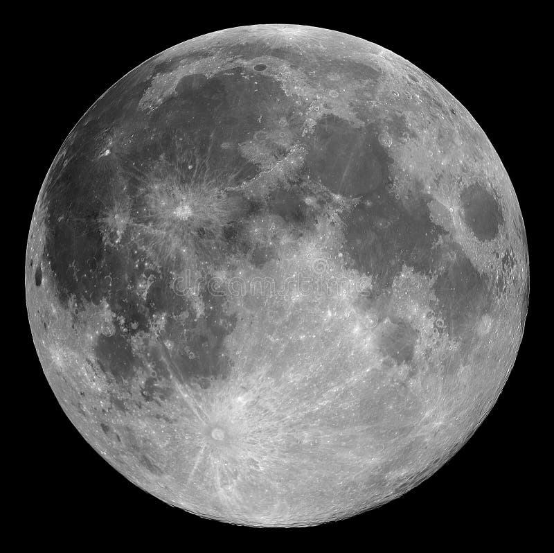 The full Moon, photographed through a 0.2-metre telescope