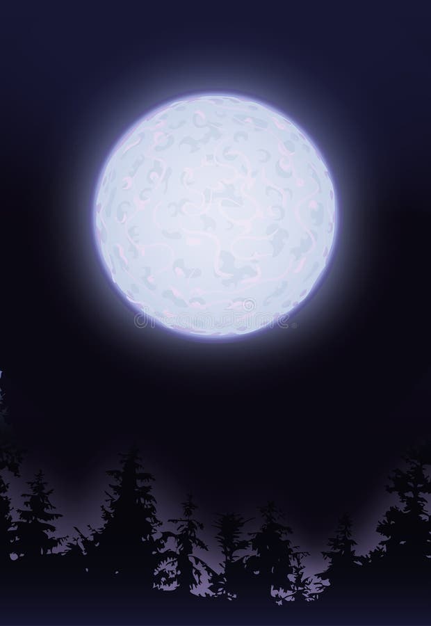 Full moon stock illustration