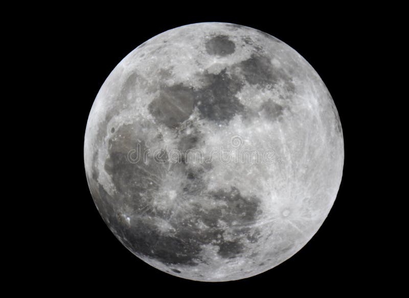 Close-up of full moon. (Photographed at prime focus of a C5 telescope)