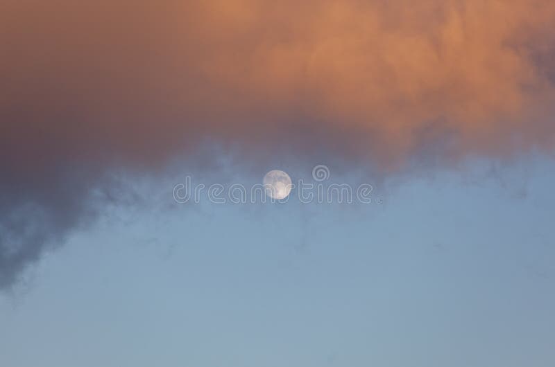 Full Moon at Daylight stock photo. Image of pastel, moonlight 46799006