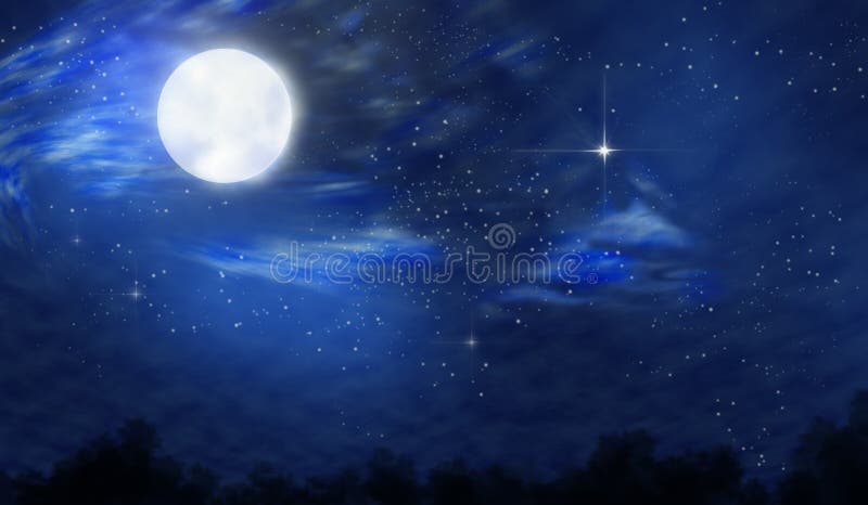 Mystical Night Sky Background Half Moon Stock Vector (Royalty Free)  408109498