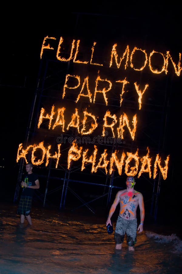 Full Moon Party in Island Koh Phangan, Thailand Editorial Photo - Image