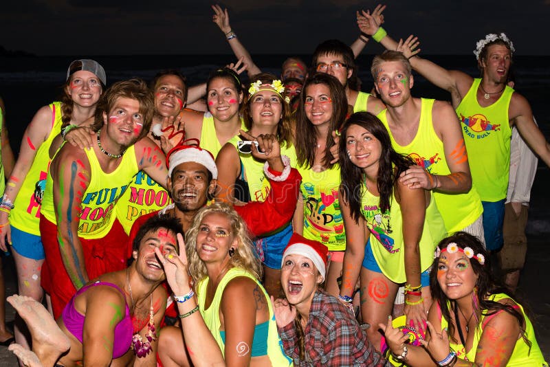 Full Moon Party in Koh Phangan, Thailand. Editorial Photo - Image of ...