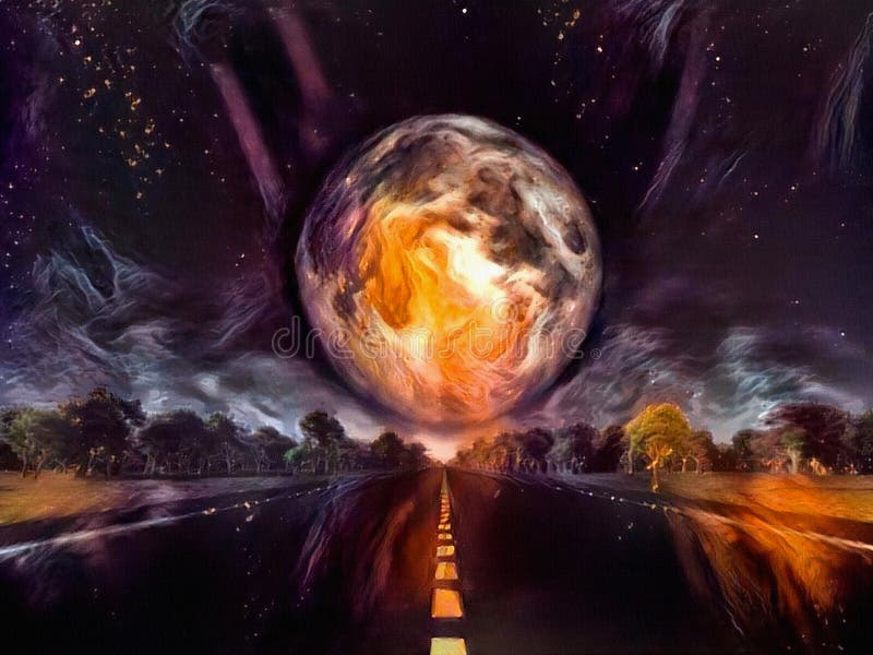 Full moon stock illustration