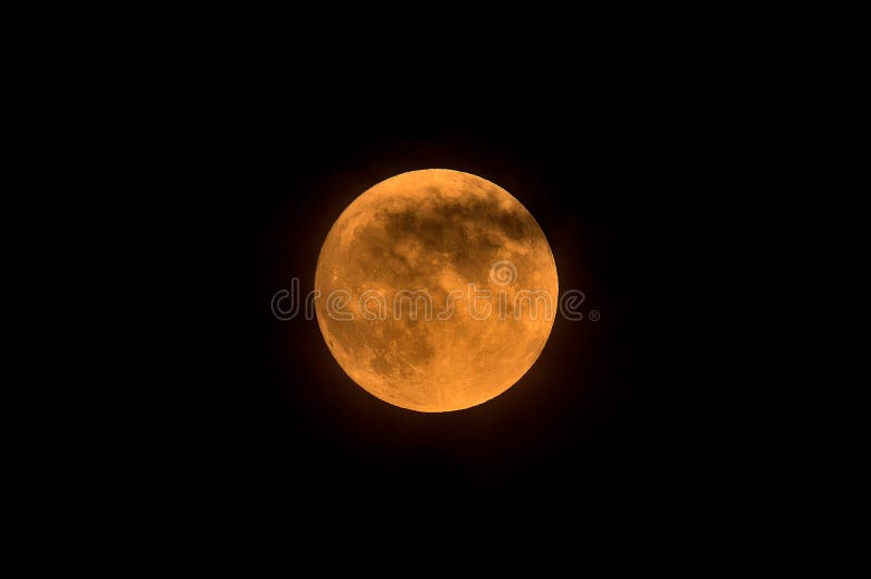 Orange Moon stock image. Image of final, apollo, lunar 205233