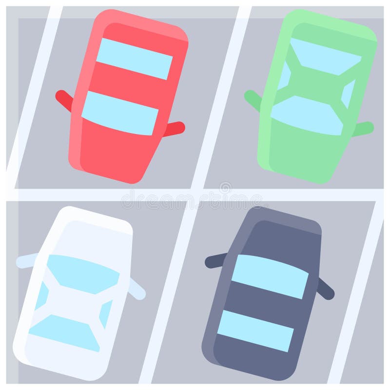 Full Parking Lot Icon, Parking Lot Related Vector Stock Vector