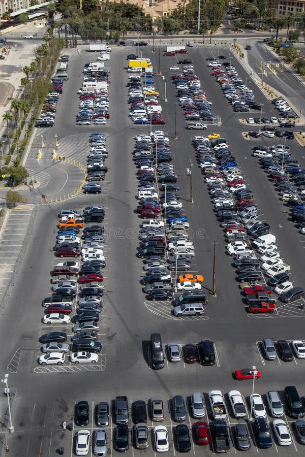 A Full Parking Lot in Vegas Stock Photo Image of architecture, city