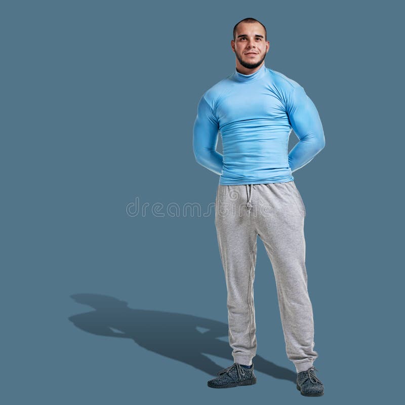 Handsome fitness trainer stock photos