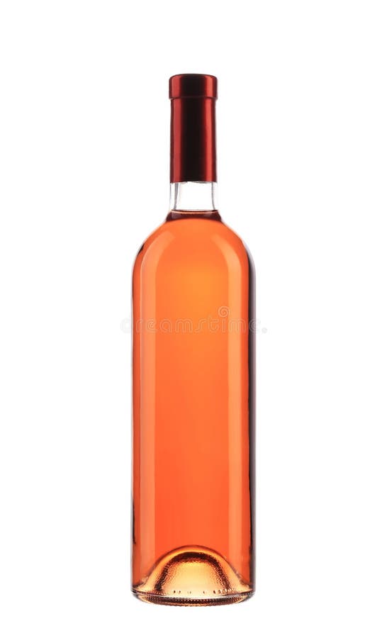 Full pink wine bottle. stock image. Image of perfect 35890135