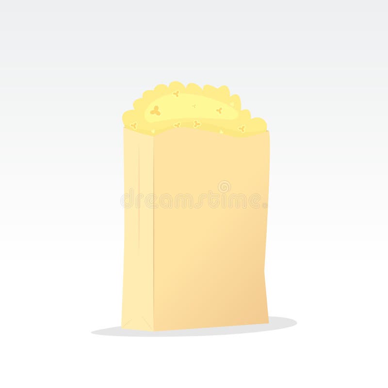 Full popcorn bag stock vector. Illustration of classicpopcorn 94251885