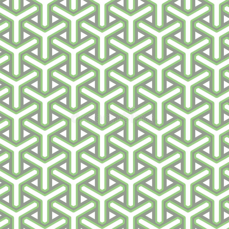 Seamless Green White Geometric Texture Pattern for Decor and Textile
