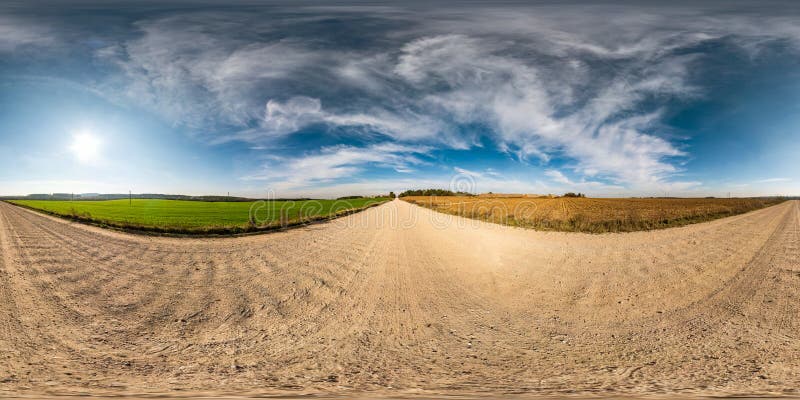 Full Seamless Spherical Hdri Panorama 360 Degrees Angle View On Gravel