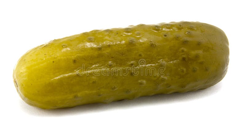 Full sour pickle isolated on white background. Kosher stock images, royalty-free photos and pictures