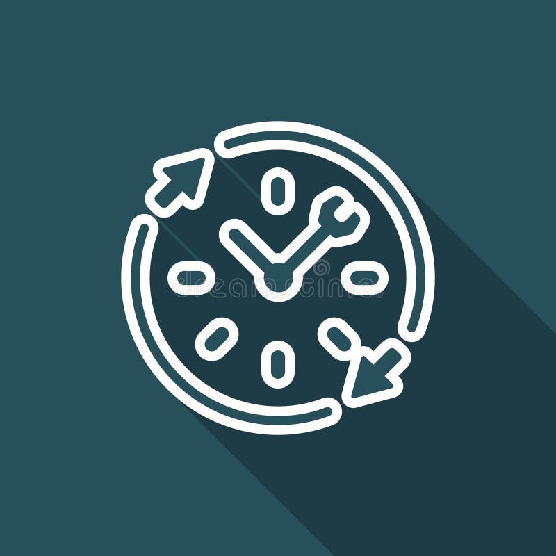 Full time technical assistance services - Vector web icon royalty free illustration
