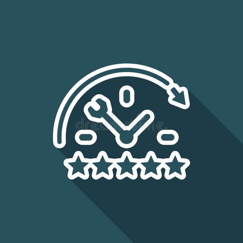 Full time technical assistance services - Vector web icon stock illustration