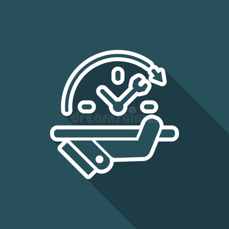 Full time technical assistance services - Vector web icon stock illustration