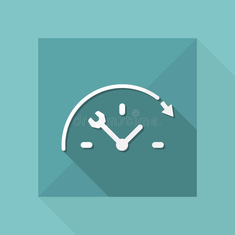 Full time technical assistance services - Vector web icon royalty free illustration