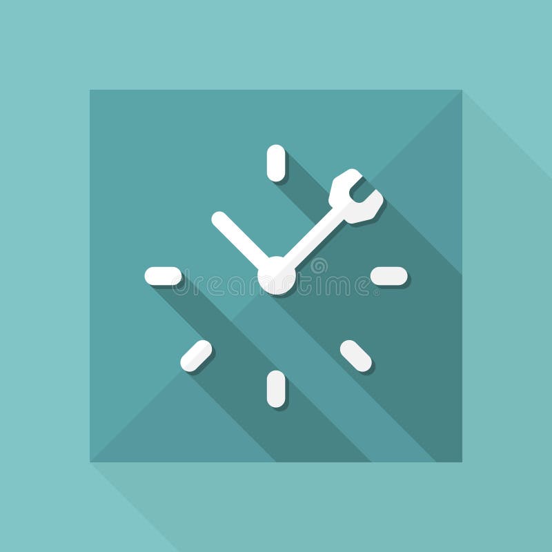 Full time technical assistance services - Vector web icon vector illustration