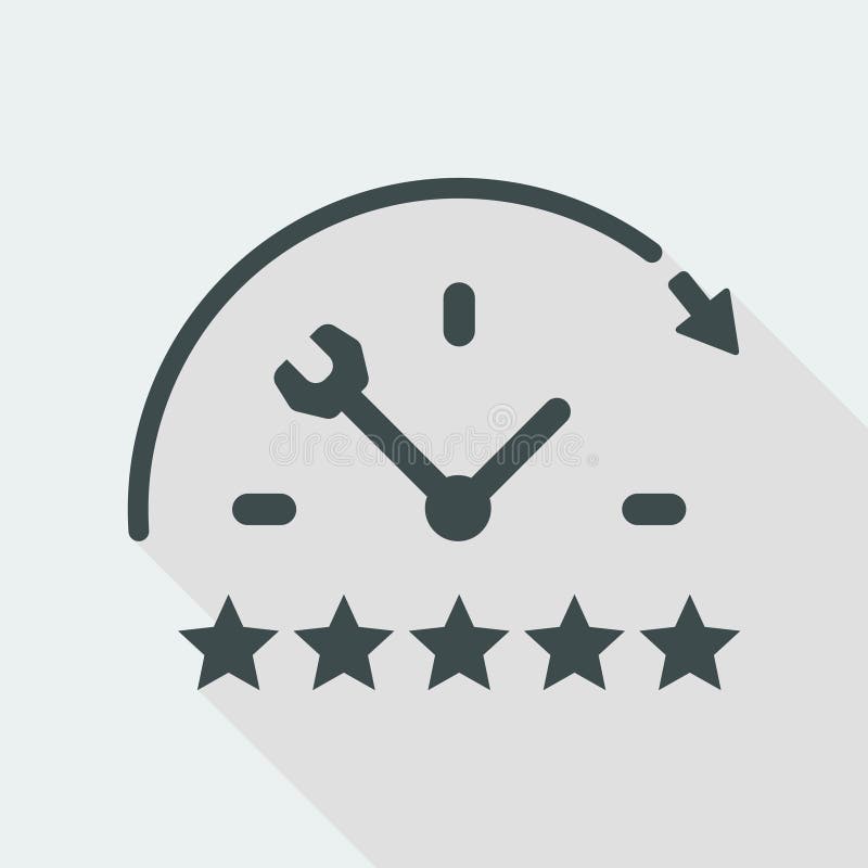 Full time technical assistance services - Vector web icon royalty free illustration