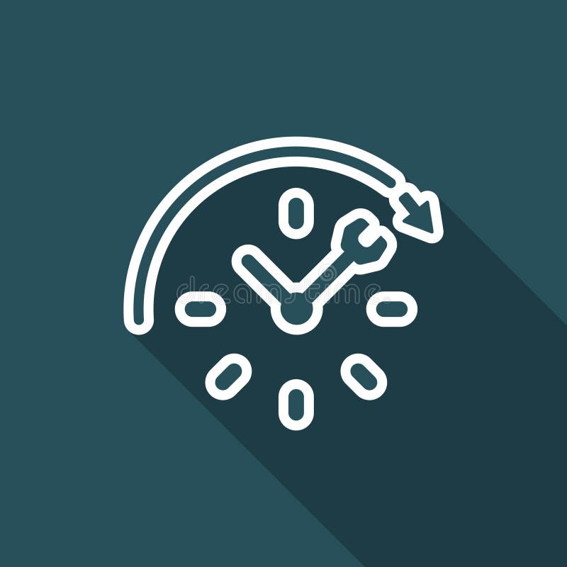 Full time technical assistance services - Vector web icon stock illustration