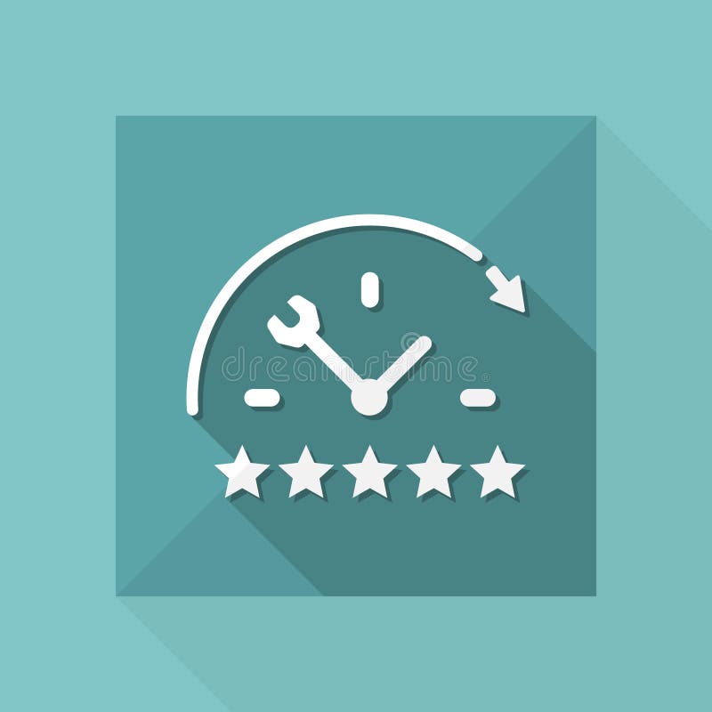 Full time technical assistance services - Vector web icon stock illustration