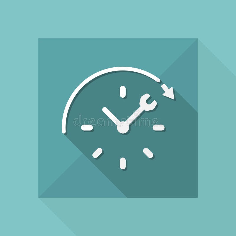 Full time technical assistance services - Vector web icon royalty free illustration