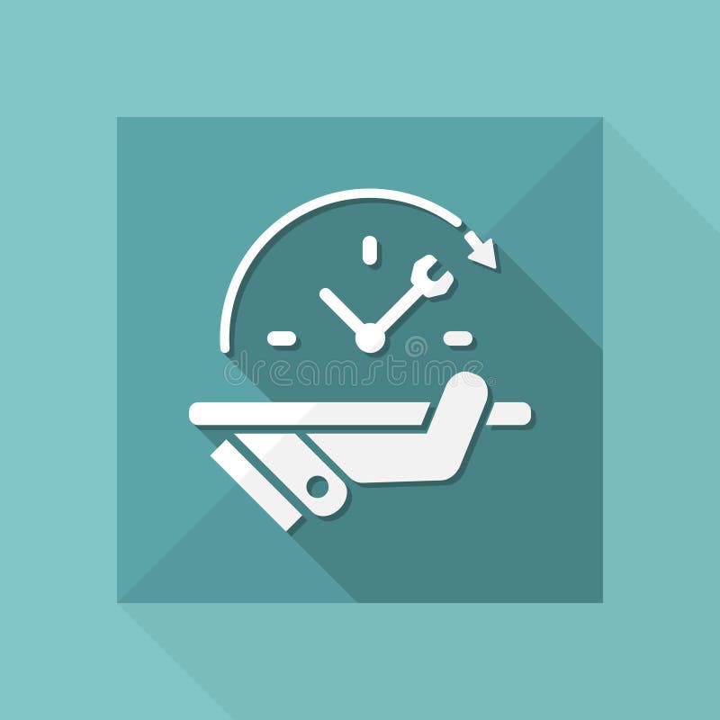 Full time technical assistance services - Vector web icon vector illustration