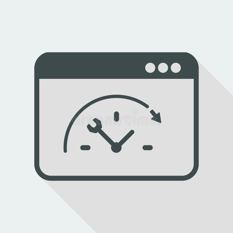 Full time technical assistance - Vector flat icon royalty free illustration