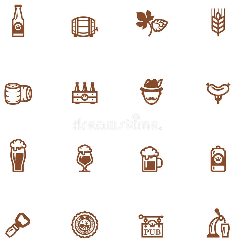 Set of the beer related icon. Set of the beer related icon
