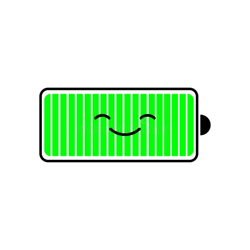 Fully Charged Battery Smartphone, Charge Level Indicators. Funny