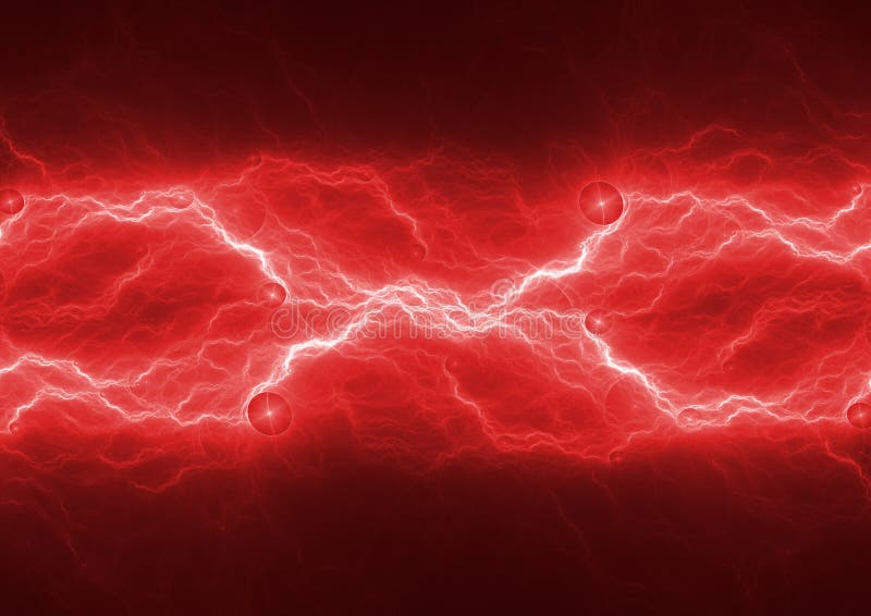 Red hot lightning, abstract electrical plasma. Red hot lightning, abstract electrical plasma