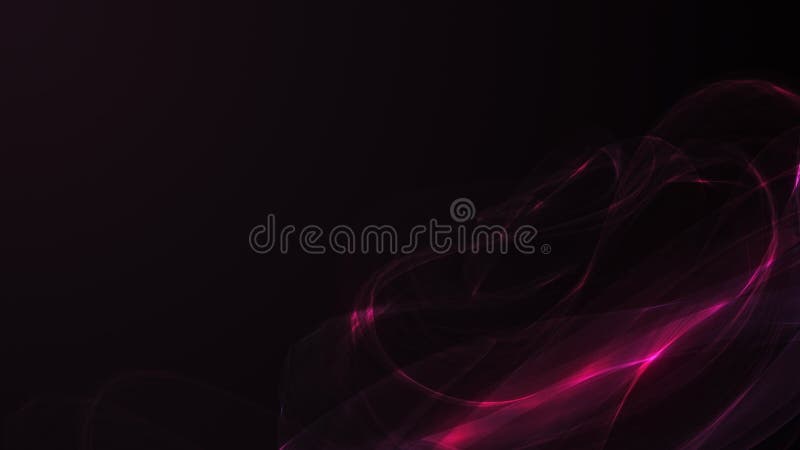 Fumaça ou vapor cor-de-rosa e abstrato em fundo preto com espaço de cópia 4k 3d conceito de ciclo sem soldadura em fundo futurista