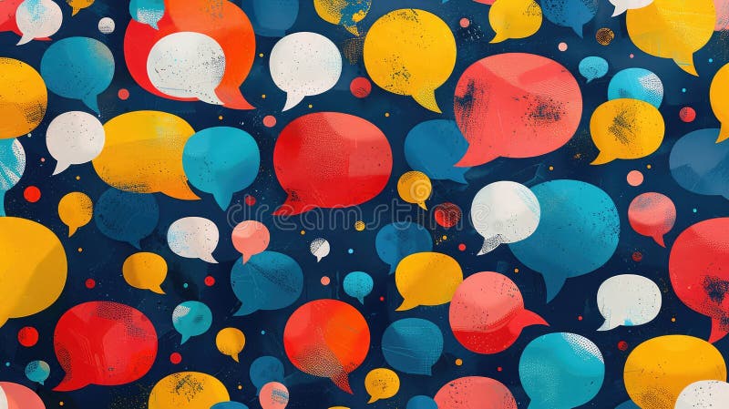 Fumetti Vivaci: Schemi di Comunicazione Multicolore fotografie stock