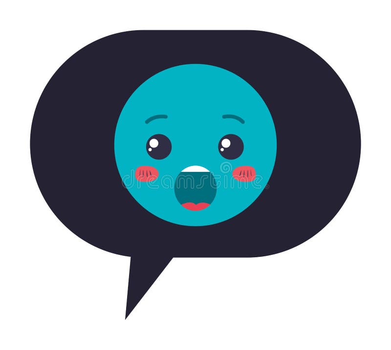 Fumetto con il carattere di kawaii sorpreso emoji royalty illustrazione gratis Fumetto con il carattere di kawaii sorpreso emoji royalty illustrazione gratis