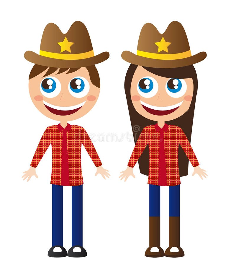 Fumetto del cowboy illustrazione di stock Fumetto del cowboy illustrazione di stock